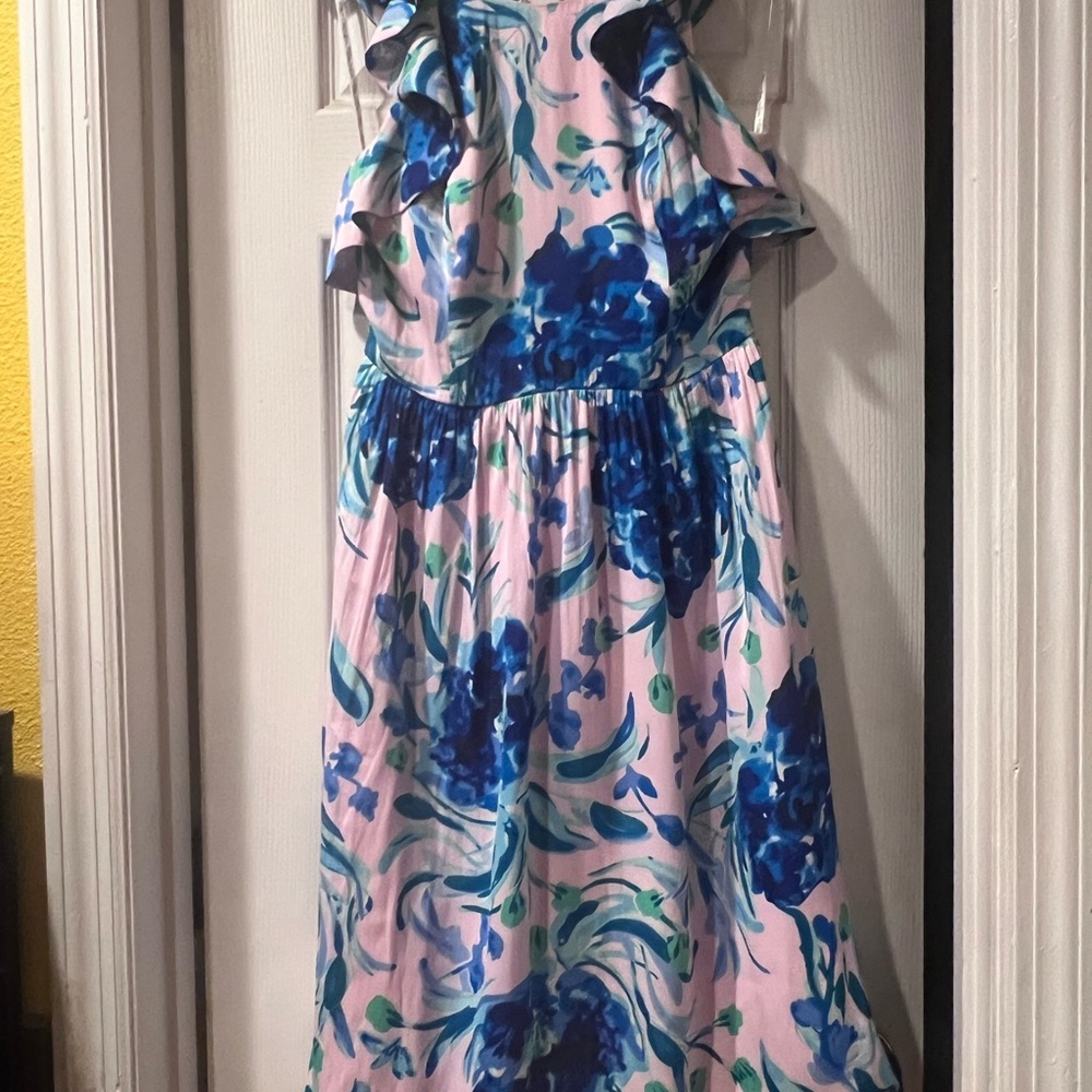 Lilly Pulitzer Silky Floral Dress EUC Size 2